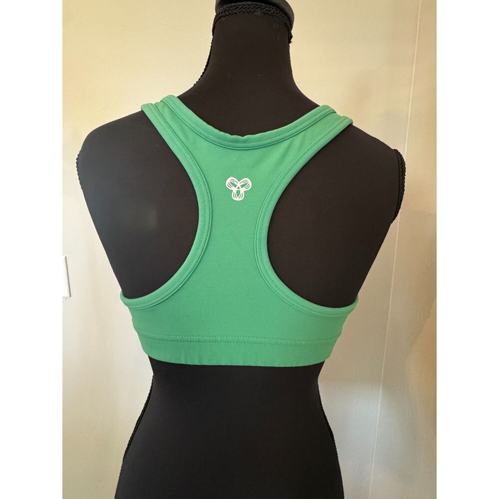 Aritzia TNA Action Green Sports Bra Size M Racerback Athletic Crop - Picture 3 of 8